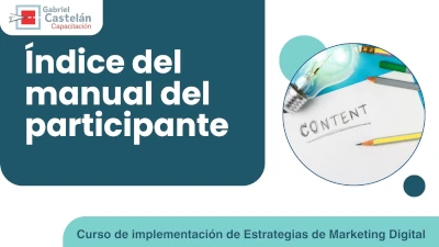 Indice del manual - Implementación de estrategias de marketing digital